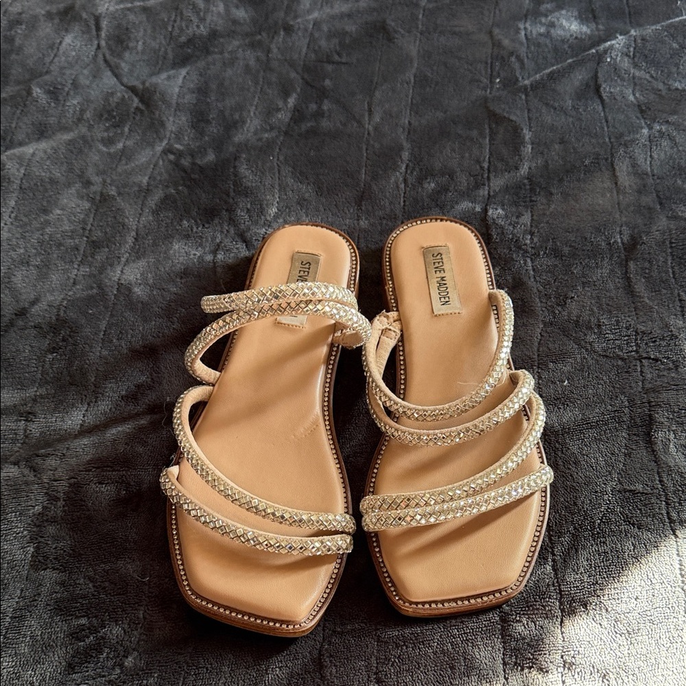 Steve Madden Cream Strappy Sandals